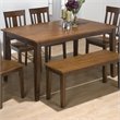 ADD TO YOUR SET: Jofran Rectangle Casual Dining Table in Kura Espresso and Canyon Gold Finish