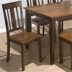 Jofran Triple Upright Wood Side Chair in Espresso and Gold