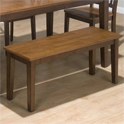 Jofran Backless Bench in Kura Espresso and Canyon Gold