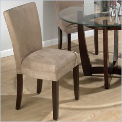 Jofran Conventional Height Fabric Parson Side Chair in Carlsbad Cherry Finish