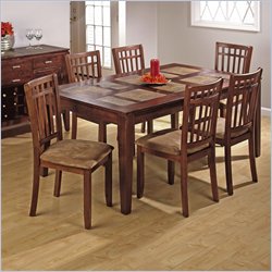 Jofran 7 Piece Contemporary Dining Set in Amaretto