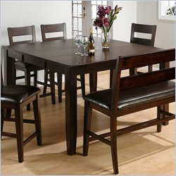 Jofran Counter Height Dining Table with Butterfly Leaf in Dark Rustic Prairie