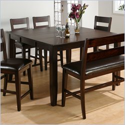 Jofran 5 Piece Counter Height Dining Set in Dark Rustic Prairie