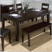 Jofran Casual Dining Table with Butterfly Leaf in Dark Rustic Prairie Finish