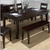 Jofran 5 Piece Conventional Height Dining Set in Dark Rustic Prairie