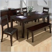 Jofran 7 Piece Conventional Height Dining Set in Dark Rustic Prairie
