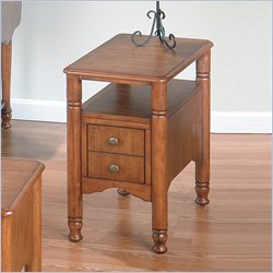 Jofran 699 Series Chairside Table in Oak