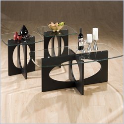 Jofran 3 Piece Glass Coffee Table and End Table Set