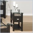 ADD TO YOUR SET: Jofran Marble Techmetric Chairside Table in Basic Black