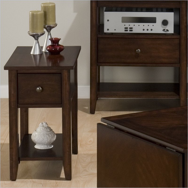 Jofran Chairside Table in Miniatures - Newport Cherry Finish