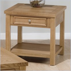 Jofran Clarity End Table in White Oak Finish
