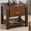 ADD TO YOUR SET: Jofran End Table with Drawer and Shelf in Rustic Loft Finish