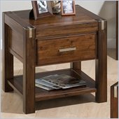Jofran End Table with Drawer and Shelf in Rustic Loft Finish