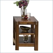 Jofran Chairside Table with 2 Shelves in Rustic Loft Finish