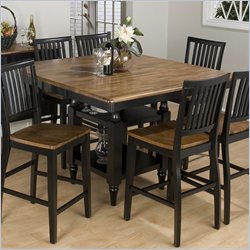 Jofran 244 Series Counter Height Dining Table in Honey and Black