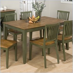 Jofran 344 Series Rectangular Dining Table in Honey and Green