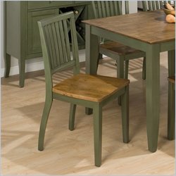 Jofran 344 Series Bradford Side Chair in Honey and Green