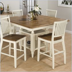 Jofran 644 Series Counter Height Dining Table in Honey and White