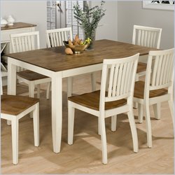 Jofran 644 Series Rectangular Dining Table in Honey and White