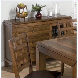 Jofran 737 Series Server Sideboard in Walnut Finish Furniture Kitchen and Dining Buffet Tables Sideboards Jofran 374427