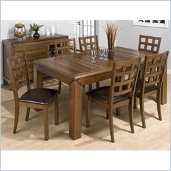 Jofran 737 Series 7 Piece Rectangular Dining Table Set in Walnut