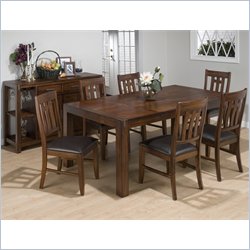 Dining Sets 755-78-7PKG Jofran 755 Series 7 Piece Rectangular Dining Table Set in Rustic Loft 374441