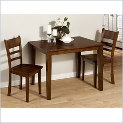 Jofran 850C Series 3 Piece Casual Dining Table Set in Bailey Brown