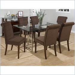 Jofran 888 Series 7 Piece Casual Dining Table Set in Chrome