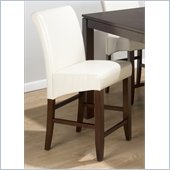 Jofran 888 Series Ivory Leather Counter Height Stool (Set of 2)