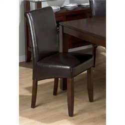 Jofran 888 Series Chestnut Bonded Leather Parson Chair