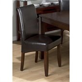 Jofran 888 Series Chestnut Bonded Leather Parson Chair (Set of 2)