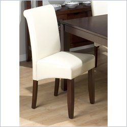 Jofran 888 Series Ivory Bonded Leather Parson Chair