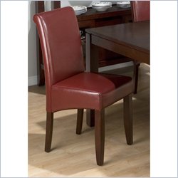Jofran 888 Series Red Bonded Leather Parson Chair