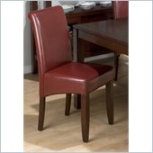 Jofran 888 Series Red Bonded Leather Parson Chair (Set of 2)