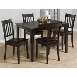 Jofran 891 Series 5 Piece Casual Dining Table Set in Merlot Finish