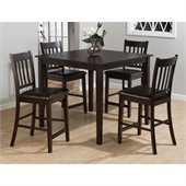 Jofran 892 Series 5 Piece Counter Height Dining Table Set in Merlot