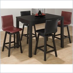 Jofran 960 Series 3 Piece Counter Height Dining Table Set in Black