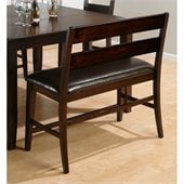 Jofran 972 Series Counter Height Dining Bench in Dark Rustic Prairie