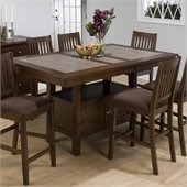 Jofran 976 Series Rectangular Counter Height Dining Table in Brown