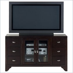 Jofran 044 Series TV Stand in Sonoma Merlot Finish