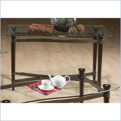 Jofran 132 Series Sofa Table in Brandy Brown / Boris Bronze