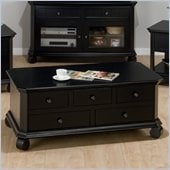 Jofran Billings Rectangle Cocktail Table with Casters in Black