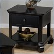 ADD TO YOUR SET: Jofran Billings Square End Table with Drawer and Door in Black