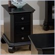ADD TO YOUR SET: Jofran Billings Chairside Table with 3 Drawers in Black