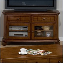 Jofran Killarny TV Stand with Tempered Glass in Cherry