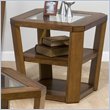 ADD TO YOUR SET: Jofran Ernie End Table with Glass Top in Elm