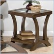 ADD TO YOUR SET: Jofran Kirstin End Table with Glass Top in Cherry