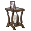 ADD TO YOUR SET: Jofran Kirstin Chairside Table with Glass Top in Cherry