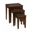 ADD TO YOUR SET: Jofran Baroque Nesting Chairside Table with Mosaic Tile Inlay in Brown
