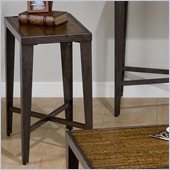 Jofran Glenna Chairside Table in Elm and Black